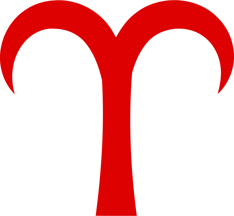 A Red Symbol With Black Background
