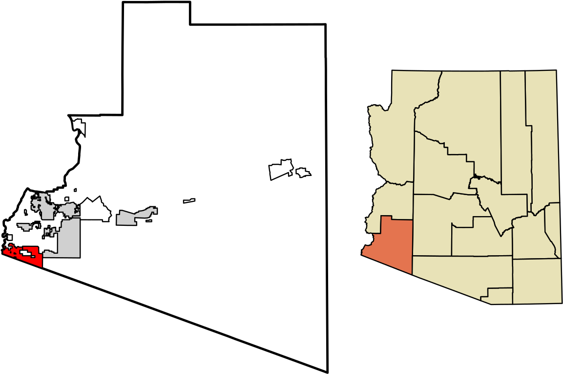 A Map Of Arizona With Several States