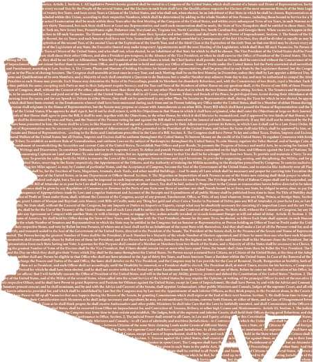 A Map Of The State Of Arizona