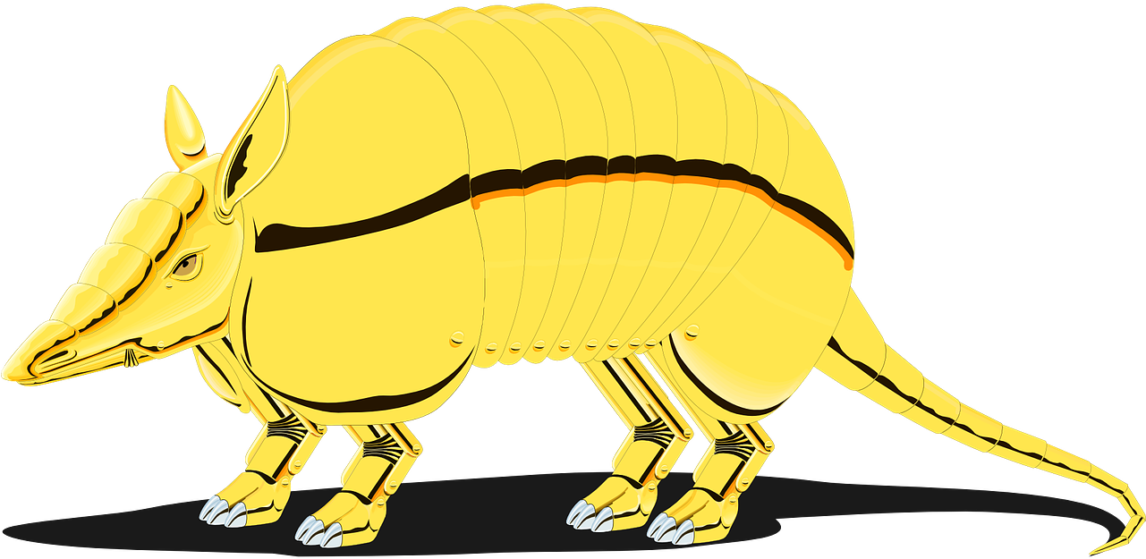 A Yellow Animal With A Black Background