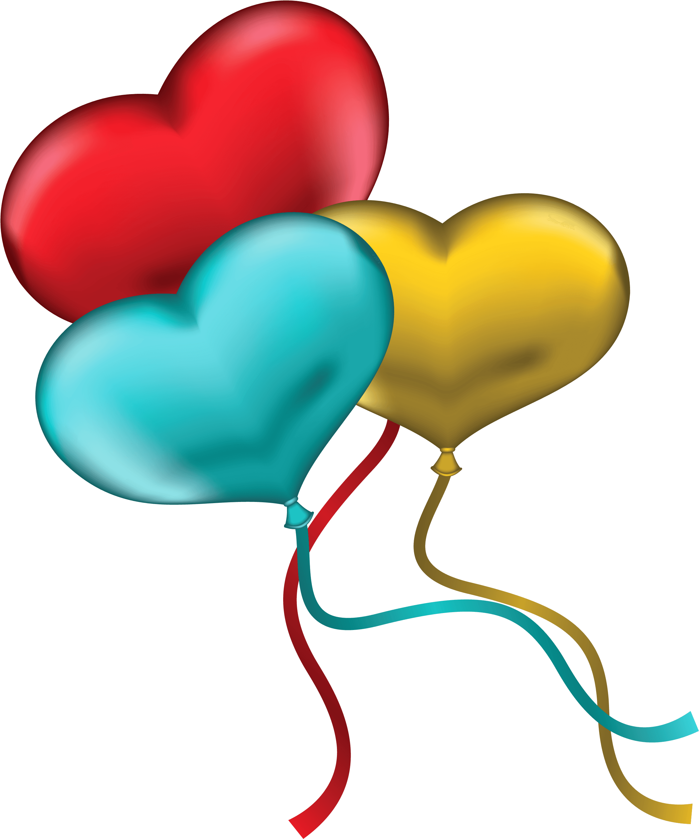 A Group Of Balloons In The Shape Of A Heart