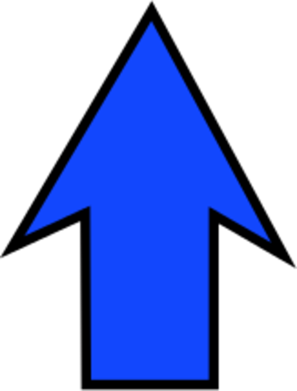 A Blue Arrow Pointing Up