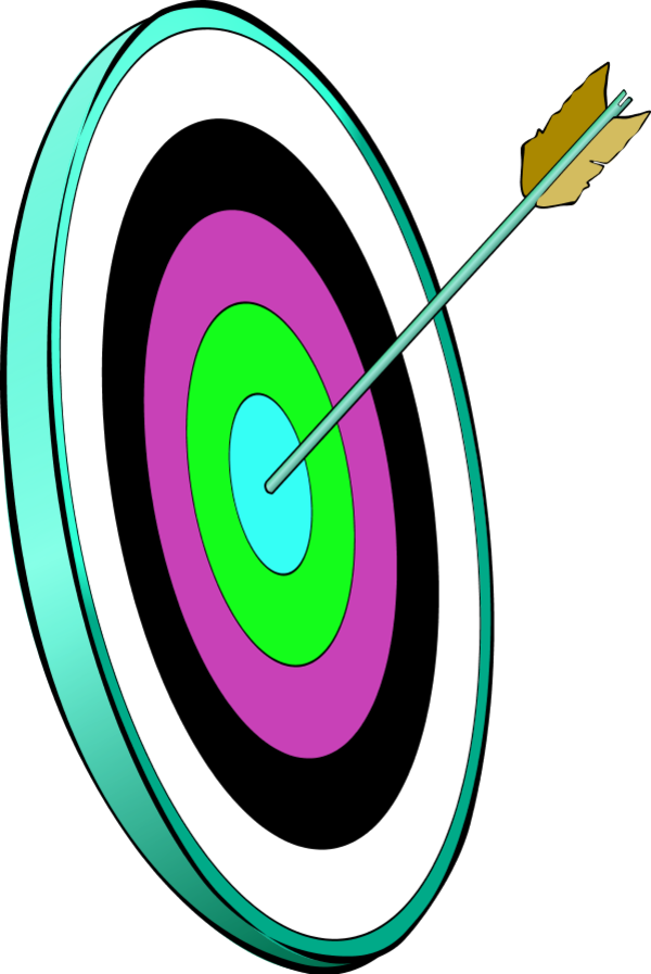 A Hand Holding A Arrow In The Center Of A Target