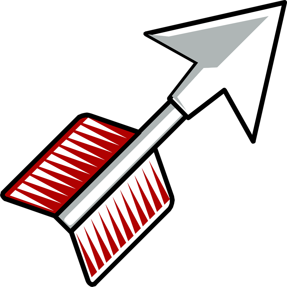 A Red And White Arrow