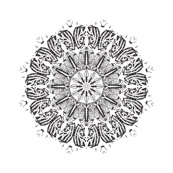 A Black And Grey Circular Pattern
