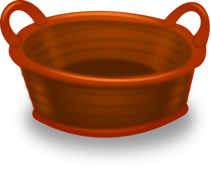 A Brown Basket With Handles
