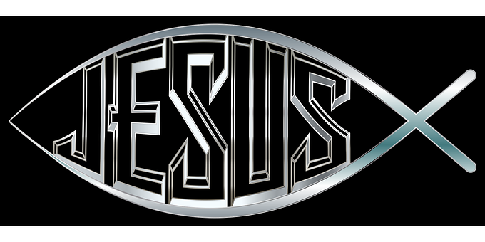 A Silver Logo With Black Background