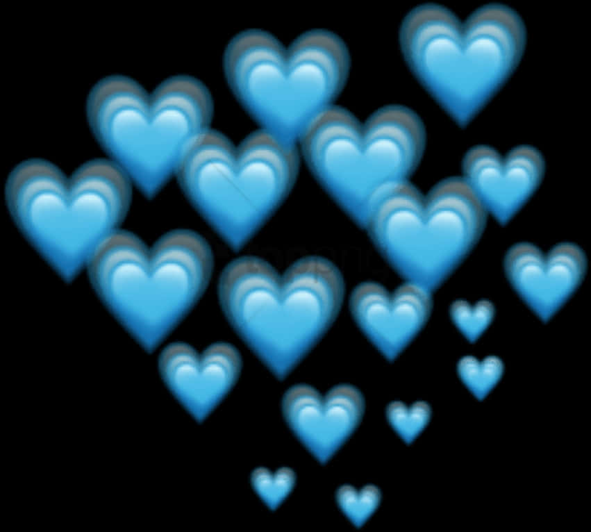 Art - Blue Heart Emojis Png, Transparent Png