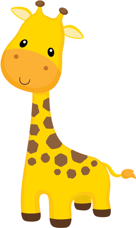 A Cartoon Giraffe With Black Background