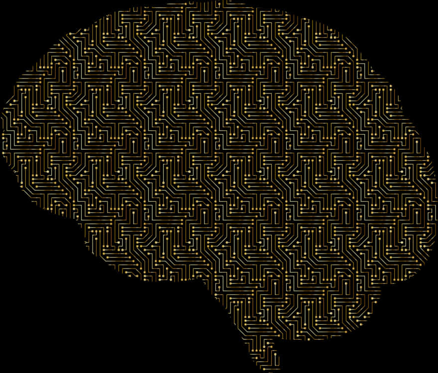 A Circuit Board Brain Shape