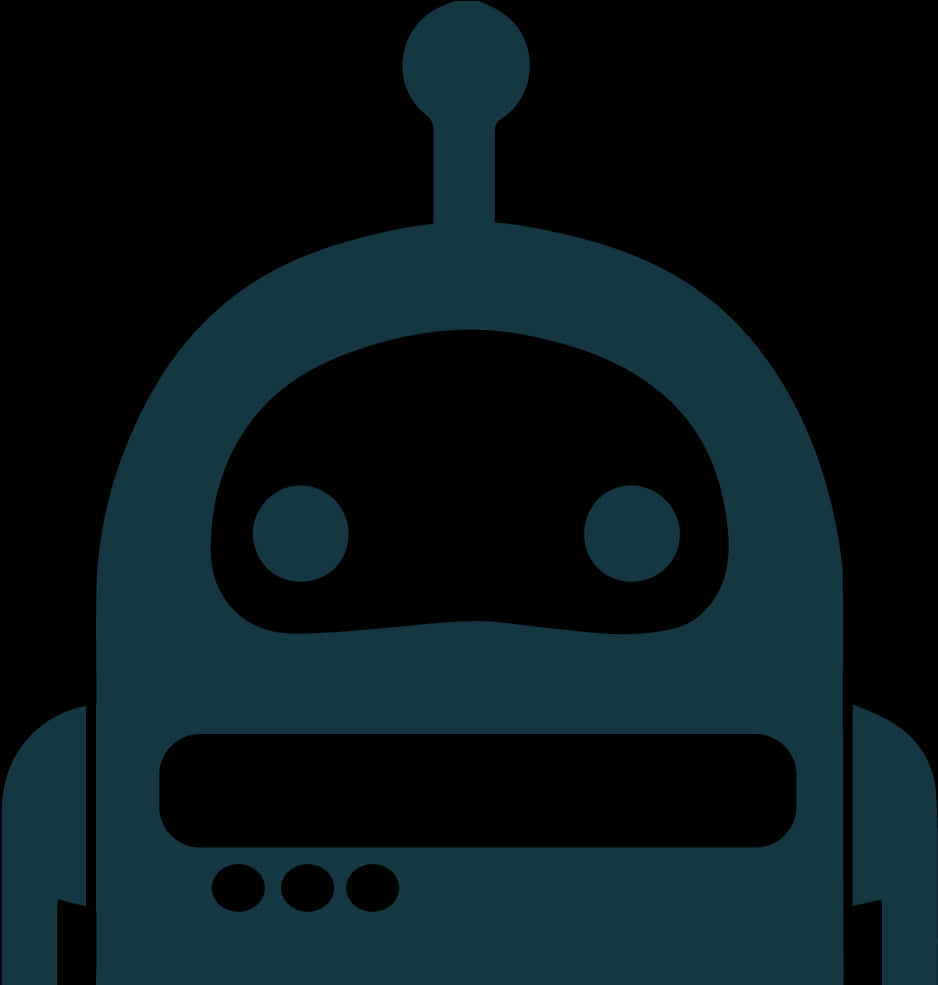 A Blue Robot With A Black Background