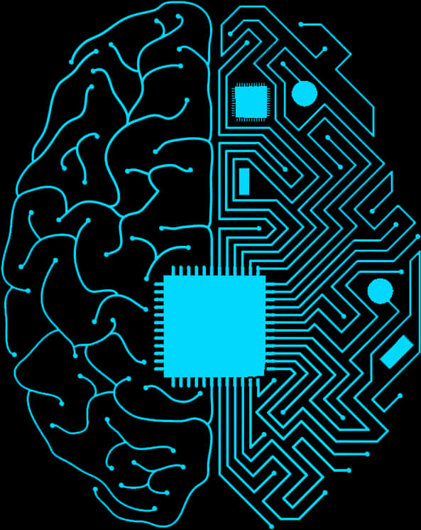 A Circuit Board In The Shape Of A Brain