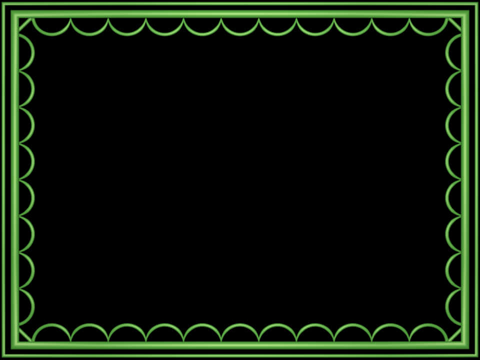Artistic Loop Border In Light Green Color, Rectangular - Powerpoint Border, Hd Png Download