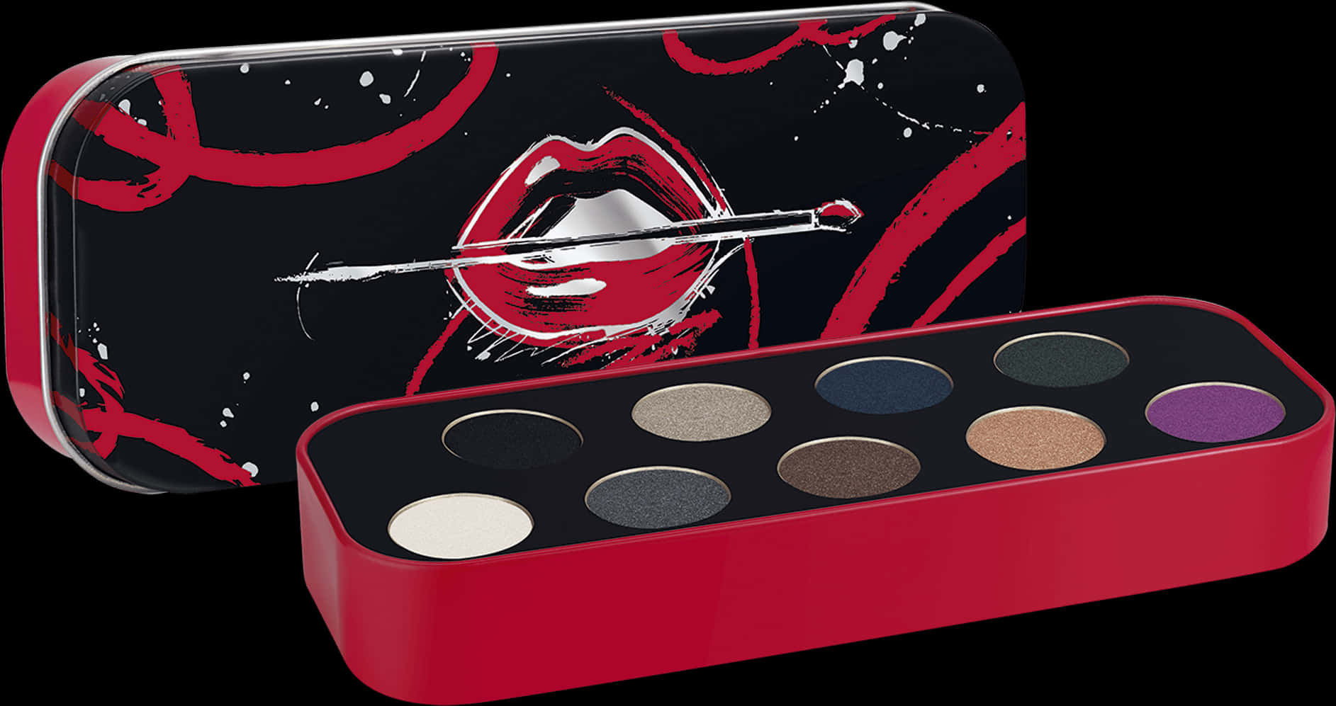 A Red Box With A Set Of Eyeshadows
