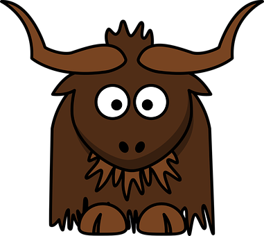 A Cartoon Of A Brown Bull