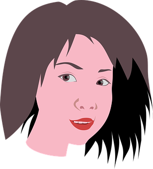 A Woman's Face With Short Hair