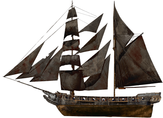 A Wooden Ship With Sails