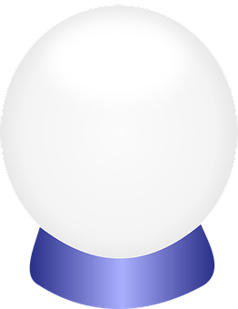 A White Ball On A Blue Base