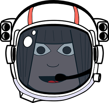 Cartoon Of A Person Wearing A Helmet