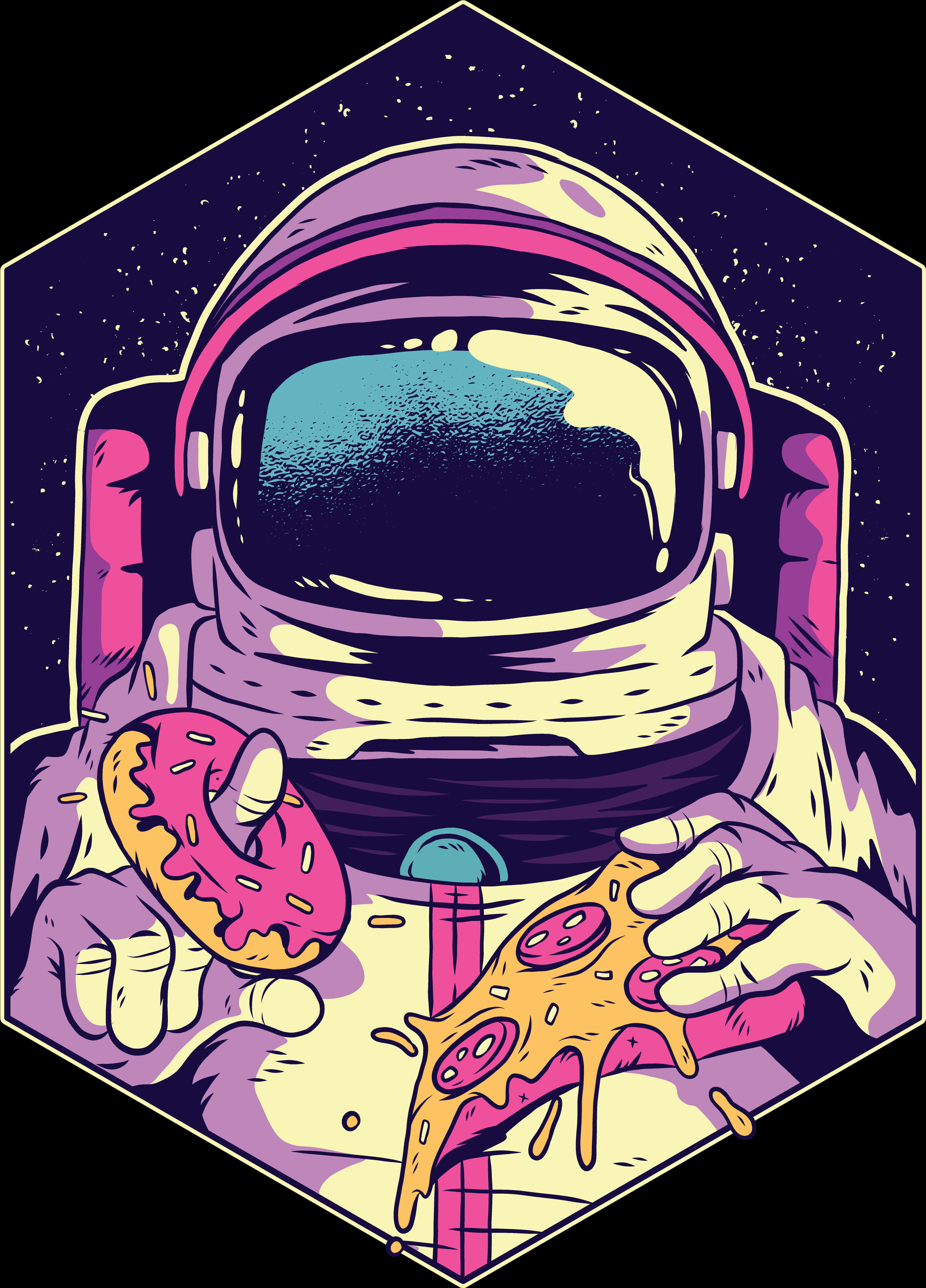 An Astronaut Eating A Donut