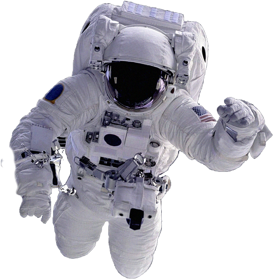 An Astronaut In Space With Black Background