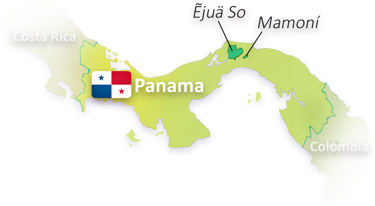 A Map Of Panama With A Flag And A Name