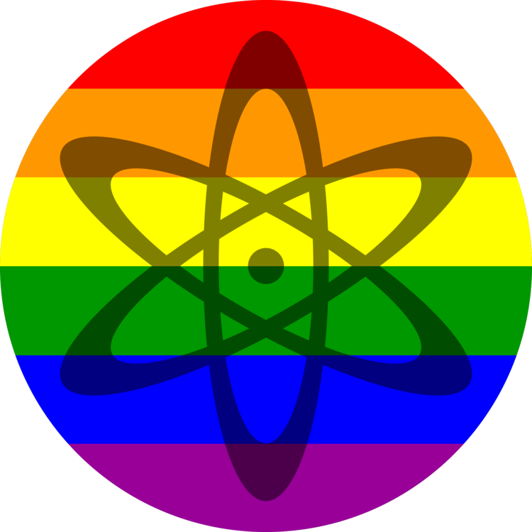 A Rainbow Flag With A Symbol In It