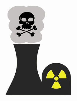 A Black And Yellow Nuclear Plant