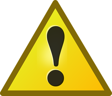 A Yellow Triangle With A Black Exclamation Mark