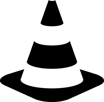 A White And Black Cone