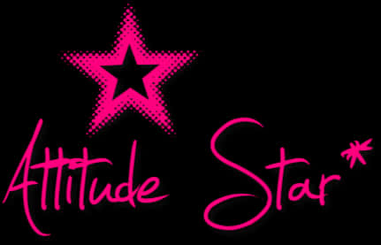 A Pink Star And Black Text