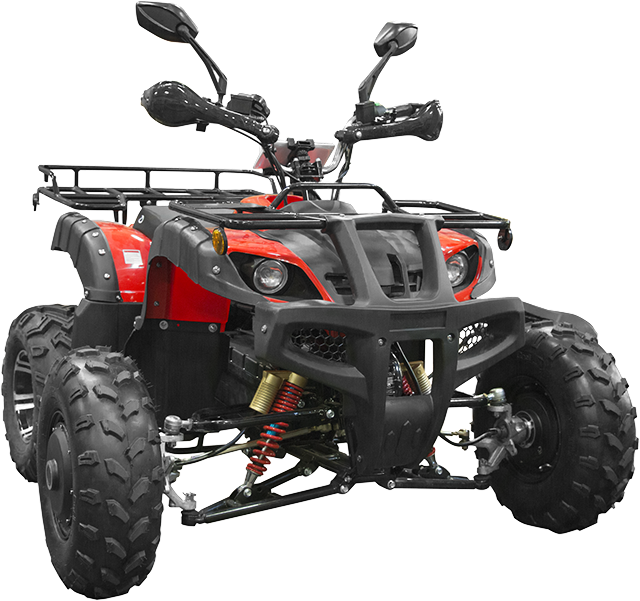 A Red And Black Atv