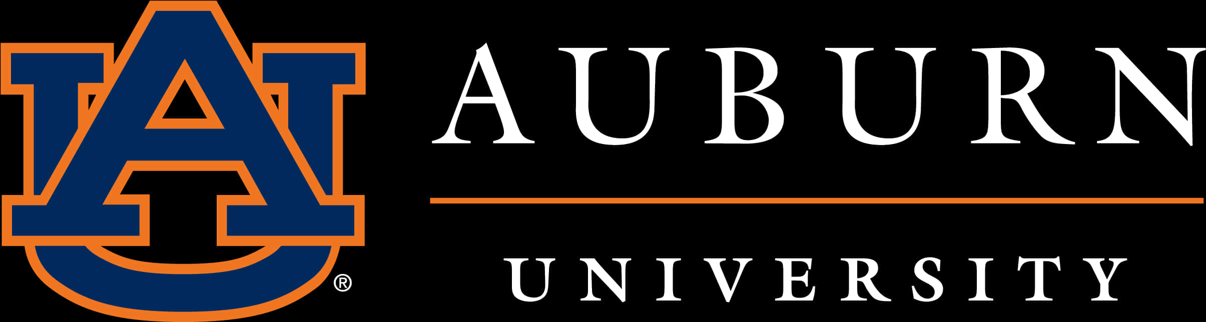Auburn Logo With Orange Line