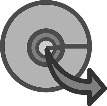 A Circular Logo With A Arrow Pointing To The Center
