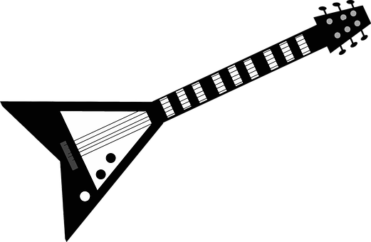 A Black And White Guitar