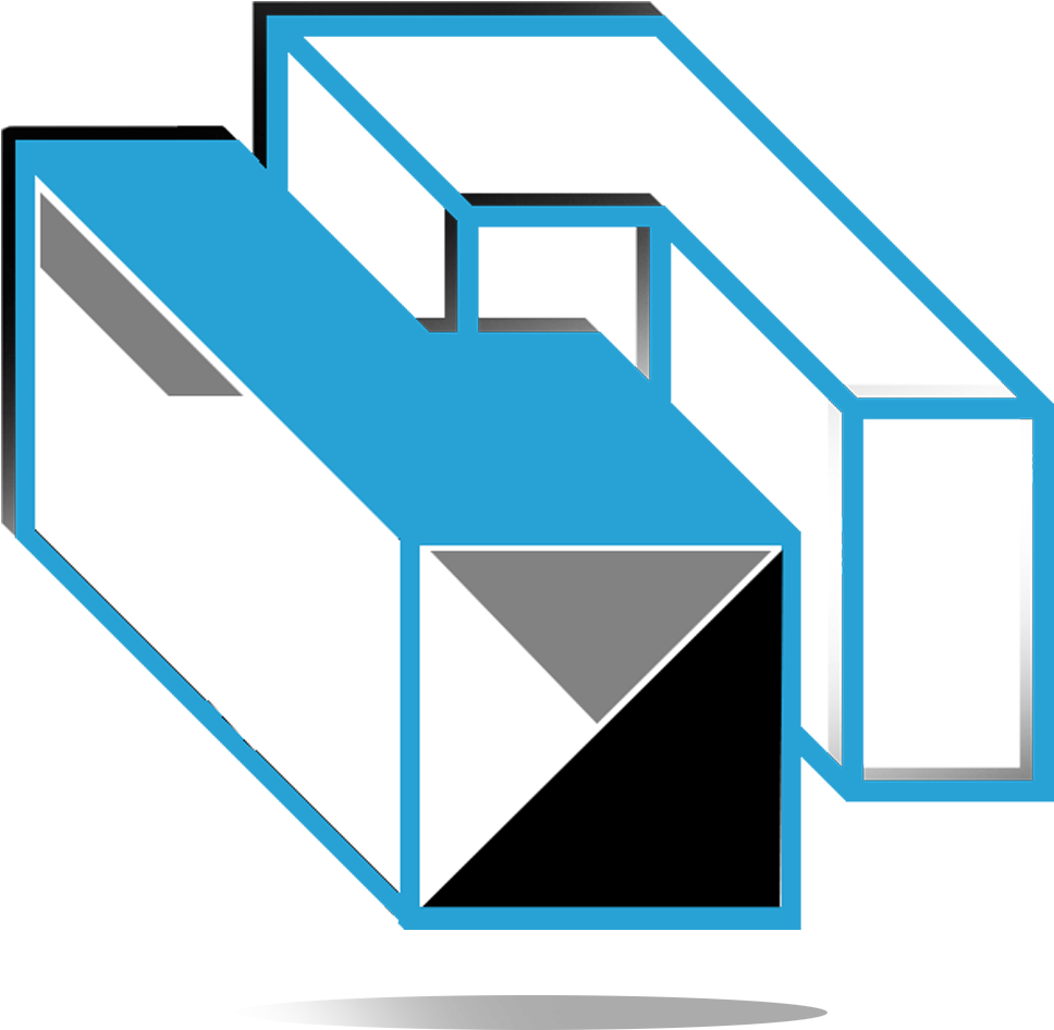 A Blue And White Rectangular Object