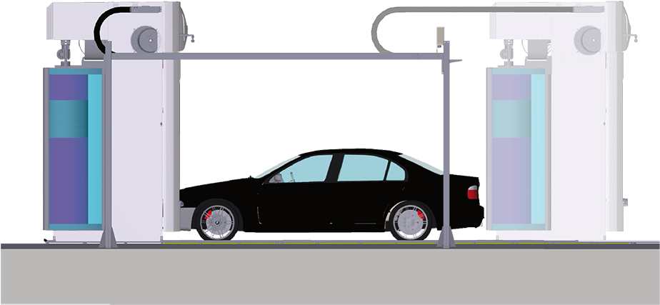 A Car Parked Under A Pole