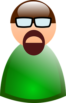 A Cartoon Of A Man With Glasses
