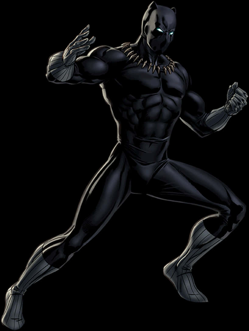 A Black Panther In A Black Garment