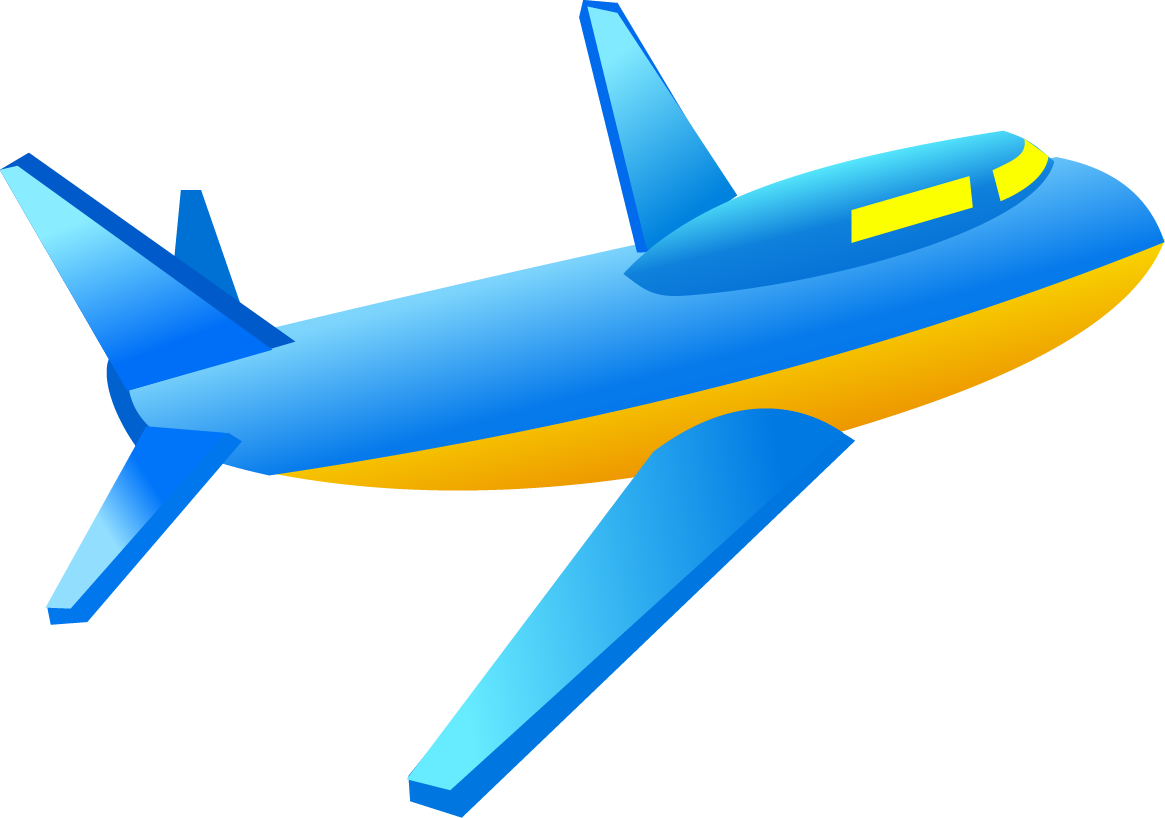 A Blue And Yellow Airplane