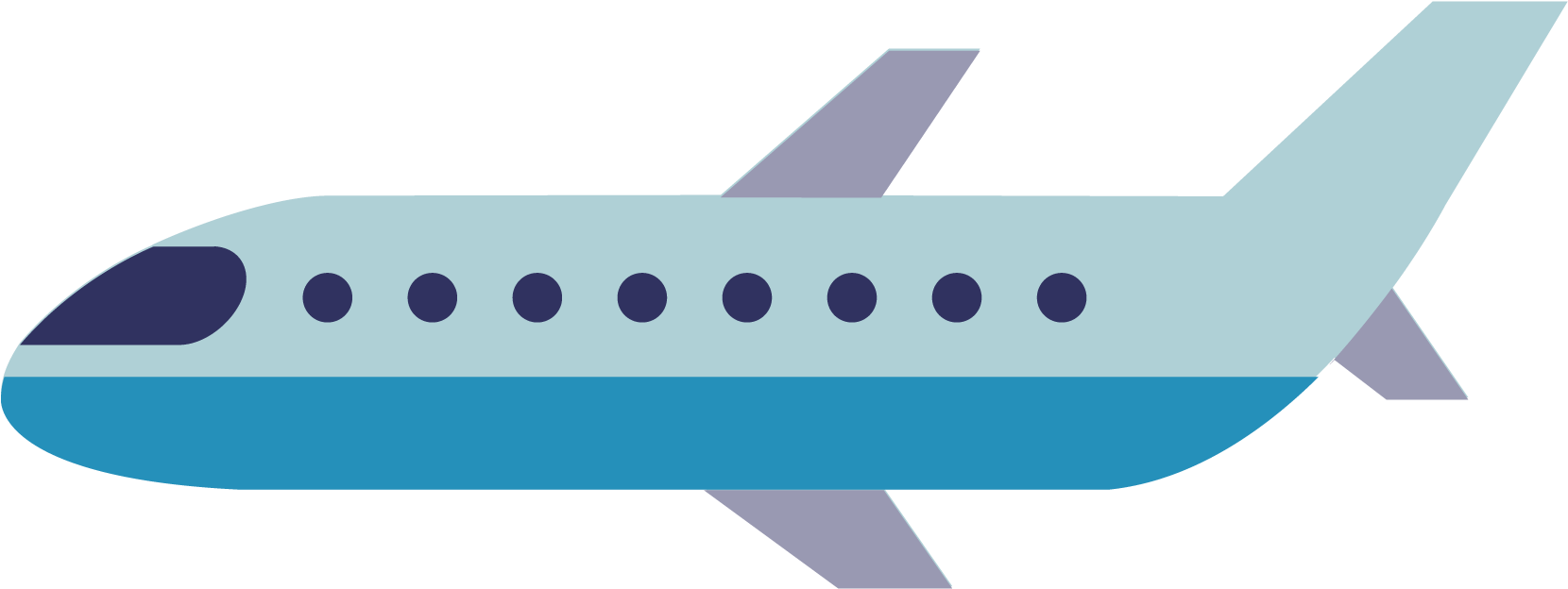 A Blue And Grey Airplane With A Black Background