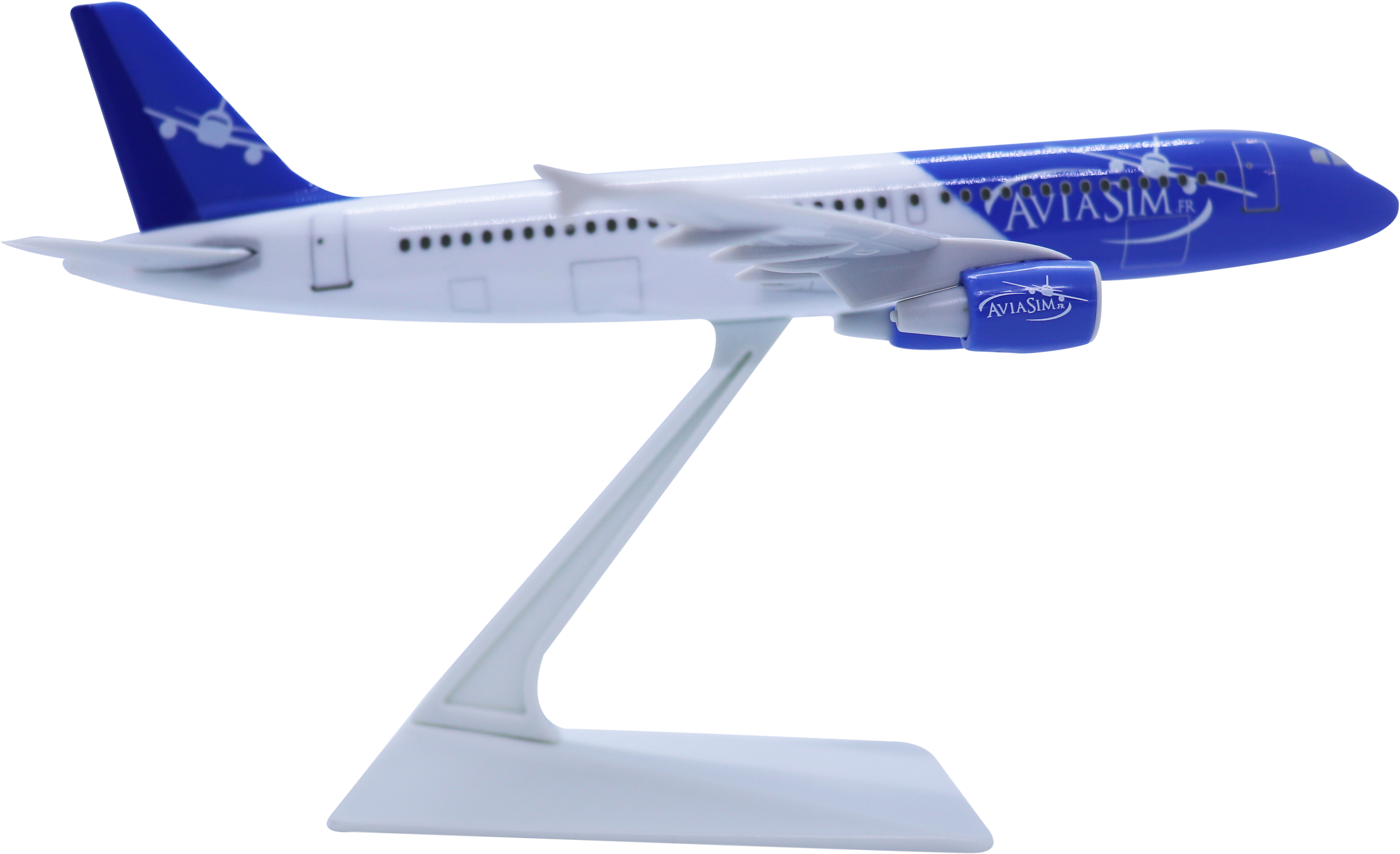 A Model Airplane On A Stand