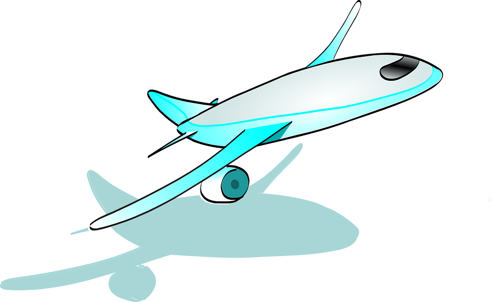 A Cartoon Of An Airplane Flying