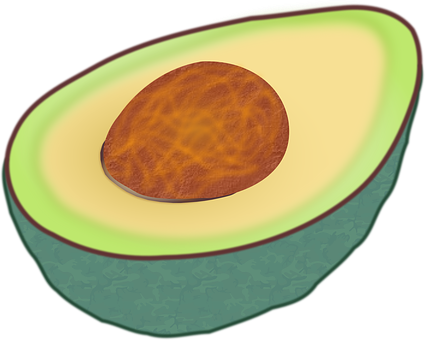 A Half Of An Avocado