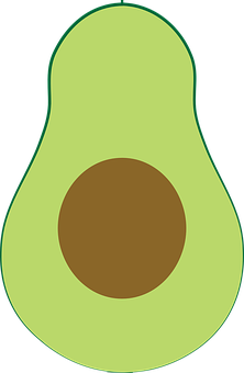 A Green Avocado With A Brown Circle
