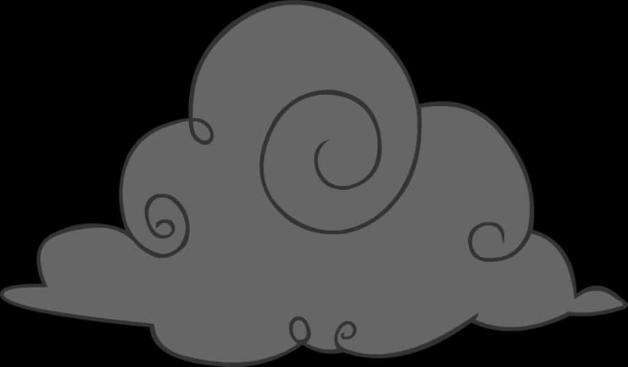 A Grey Cloud With Swirls
