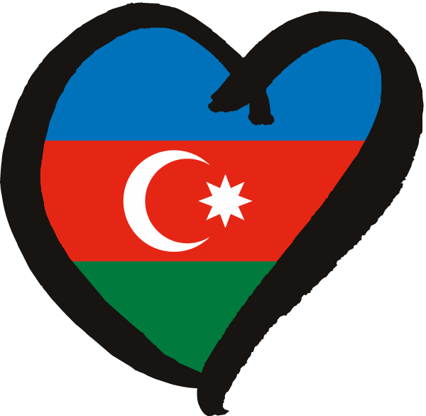A Heart Shaped Flag With A White Star And A Red And Blue Flag
