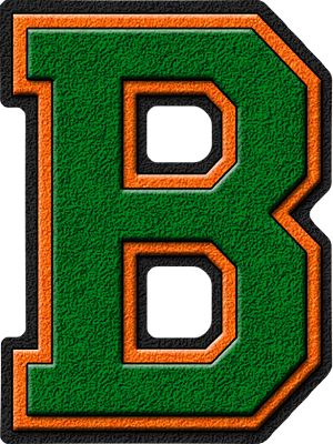 A Green And Orange Letter B