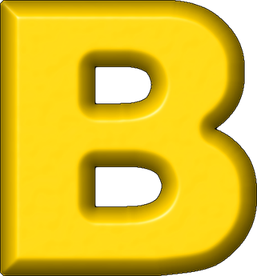 A Yellow Letter B With Black Background