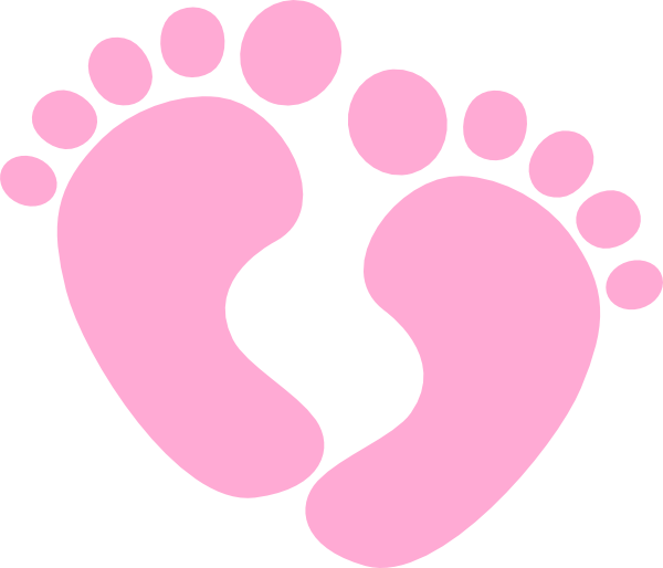 A Pink Baby Feet On A Black Background